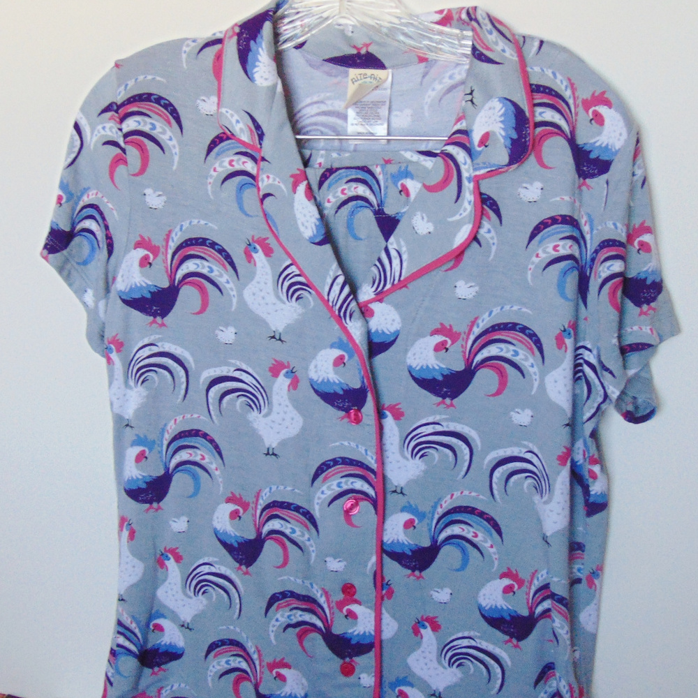 Munki Munki Rooster Knit Pajamas Size Small